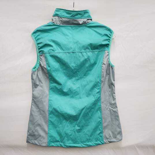 NWT Little Donkey Andy WM's Dry Tech Pale Green & Gray Polyester Blend  Vest Size M image number 2