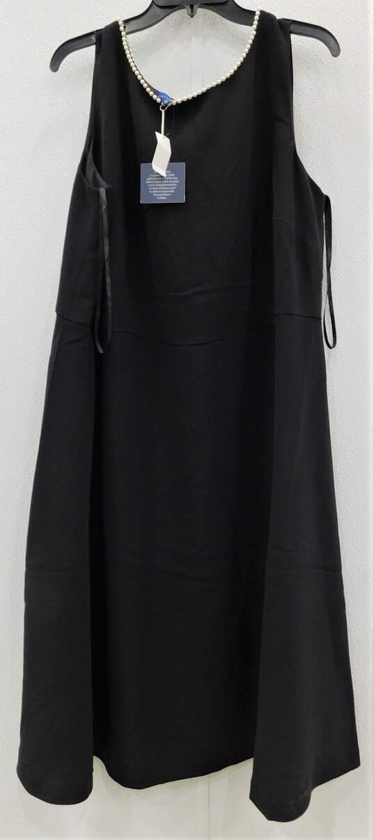 New with Tags Women's Black Sleeveless Talbots Dress with Pearl Neckline Size 18 Women image number 1