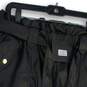 NWT Womens Black Leather Flat Front Tie Waist Slash Pocket A-Line Skirt Size L image number 3