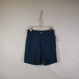 Mens Regular Fit Flat Front Slash Pockets Chino Shorts Size 30