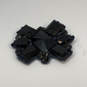Designer J. Crew Silver-Tone Black Crystal Stone Fashionable Brooch Pin image number 3