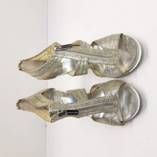 Michael Kors Women's Berkley Leather Open Toe Heel Size 7 image number 5