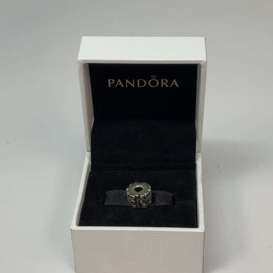 Designer Pandora S925 ALE Sterling Silver Swirl Clip Beaded Charm With Box image number 2
