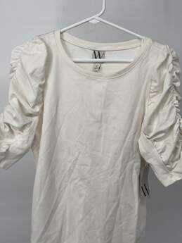 Worthington Womens Cream Puff Sleeve Blouse Top Size Medium T-0528908-J alternative image