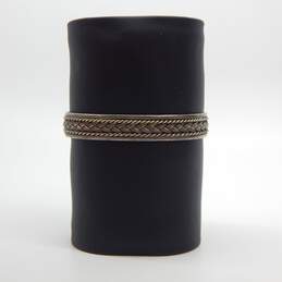 Taxco Mexico 925 Braided & Twisted Wide Cuff Bracelet