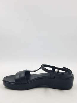 Authentic Prada Black T-Bar Platform Sandals W 6 alternative image