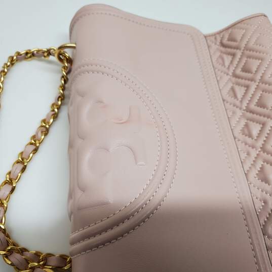 Buy the Wm VTG. Tory Burch Fleming Pink Convertible Leather Shoulder Bag