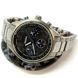 Designer Fossil Flight CH-2799 Silver-Tone Black Dial Analog Wristwatch