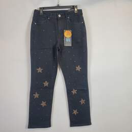 Copper Flash Women Black Star Jeans Sz 8 NWT