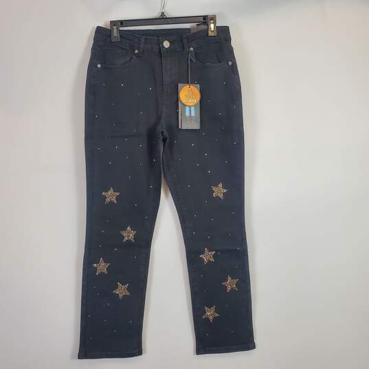Copper Flash Women Black Star Jeans Sz 8 NWT image number 1