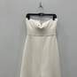 Womens Michaella White Front Slit Strapless Cocktail Maxi Dress Size 4 image number 3