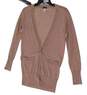 NWT Womens Tan Long Sleeve V Neck Button Stretch Cardigan Sweater Size XXS image number 4