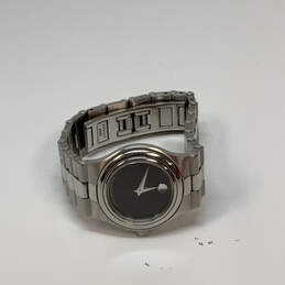 Designer Movado Museum Silver-Tone Round Black Dial Analog Wristwatch alternative image
