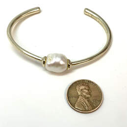 Designer Kendra Scott Gold-Tone Baroque Pearl Fashionable Cuff Bracelet alternative image