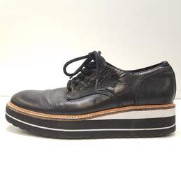 Steve Madden Leather Sufraget Lace Up Shoes Black 9 alternative image