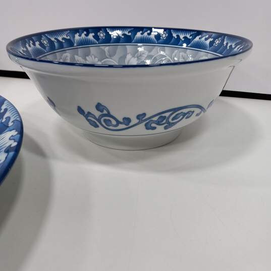 Sam Bo Ceramics Serving Bowls & Round Platter Bundle image number 3