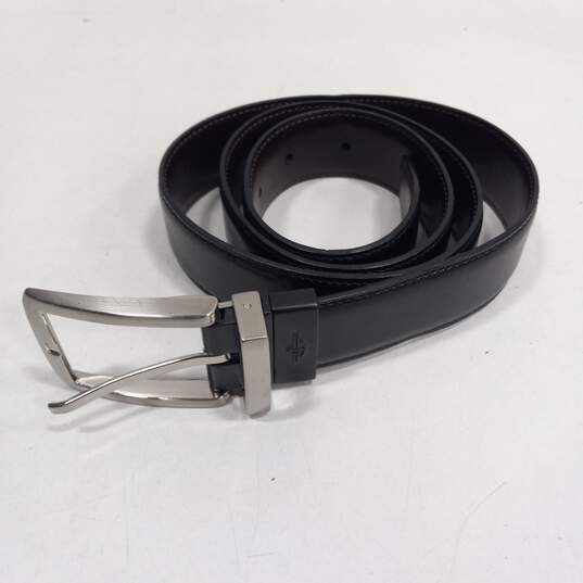 Docker's Men's Black Leather Belt Size 34/36 image number 2