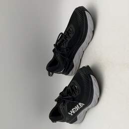 Hoka One One Mens Bondi 7 1110518BWHT Black White Lace Up Sneaker Shoes Size 10
