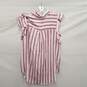 Anthropologie Maeve WM's Viscose & Nylon Pink Stripe Short Sleeve Shirt Size 2 image number 2