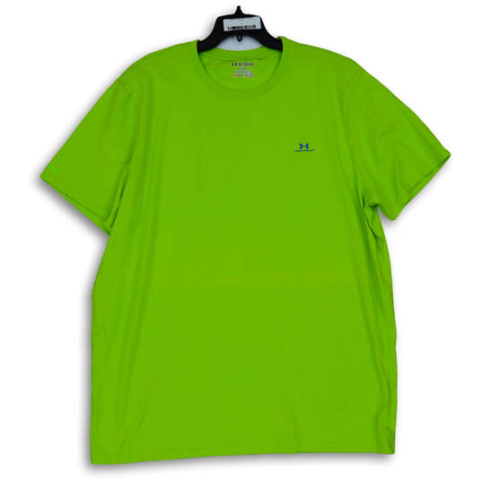Mens Green Short Sleeve Crew Neck Stretch Heatgear Pullover T-Shirt Sz 3XL image number 1