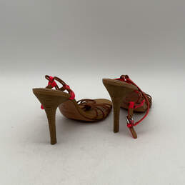 Womens Lana Hot Pink Brown Adjustable Stiletto Strappy Heels Size 7.5 B alternative image