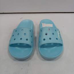 Crocs Unisex Ice Blue Classic Slides Size 8