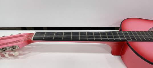 Zeny Pink 6 String Acoustic Guitar image number 4