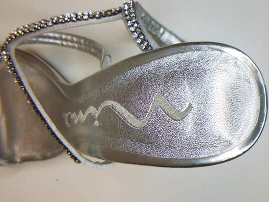 Nina Gelato Women's Silver Glitter High Heel Party Shoes Women's Size 6M image number 8
