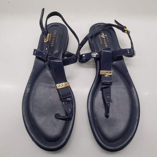 Cole Haan  Signature Women Thong Sandal Shoes Blue Size 8B image number 4