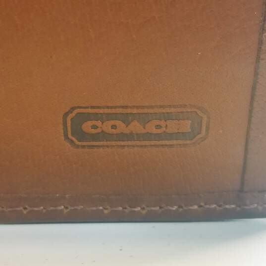 COACH Brown Leather Bifold Wallet Men's image number 5