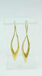 14K Yellow Gold Geometric Oblong Earrings 5.4g image number 3