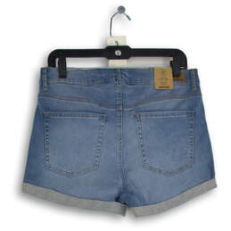 Womens Blue Denim High Rise 5-Pocket Design Cuffed Hem Mom Shorts Size 11 alternative image