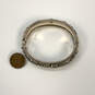 Designer Brighton Silver-Tone Hematite Encrusted Chunky Bangle Bracelet image number 1
