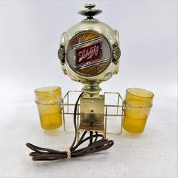 Vintage 1970s Schlitz Beer Table Mount Light Condiment Napkin Holder Bar Caddy alternative image