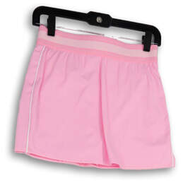 NWT Womens Pink Regular Fit Flat Front Elastic Waist Mini Skirt Size S alternative image