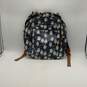 Womens Blue Leather Owl Print Adjustable Strap Inner Pockets Backpack Bag image number 1