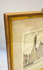 Color Etching Rothenberg O.T. Germany Signed Architectural Vintage Etching image number 3
