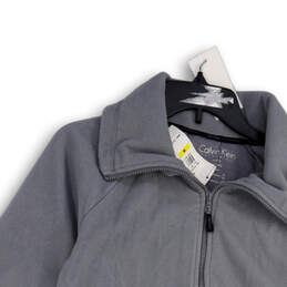NWT Womens Gray Fleece Pockets Long Sleeve Full-Zip Jacket Size Medium alternative image