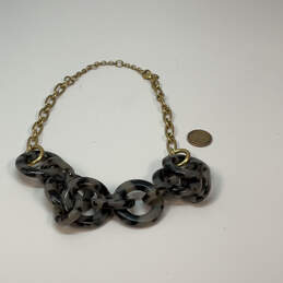 Designer J. Crew Gold-Tone Tortoise Shell Chunky Chain Statement Necklace alternative image