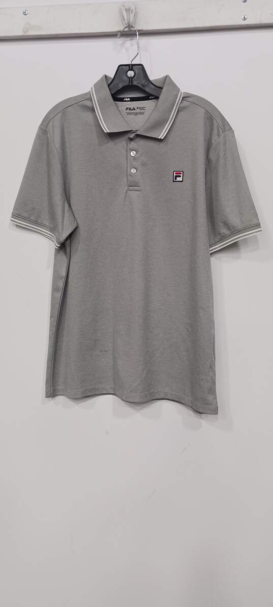 Fila Men's Polo Gray Shirt Size M image number 1