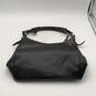 Dooney & Bourke Womens Black Leather Adjustable Strap Outer Pockets Hobo Bag image number 3