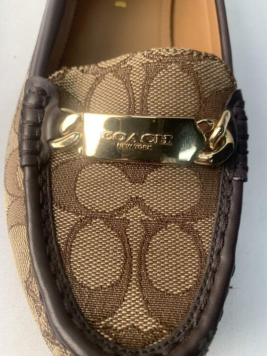 Certified Authentic Coach Women's Tan Loafers w/Metal Buckle Size 7.5B image number 5