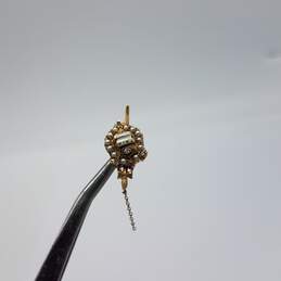 14k Gold Diamond Seed Pearl Fraternity Shield Sword Pin 2.6g alternative image