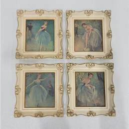 Vintage Turner Wall Accessory Ballerina Framed Art Set of 4