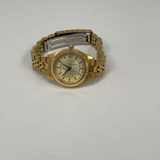 Designer Citizen Gold-Tone Stainless Steel Round Dial Analog Wristwatch image number 3
