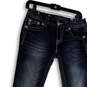 Mens Blue Denim Medium Wash Embroidered Pockets Stretch Skinny Jeans Sz 27 image number 3