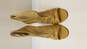 Jimmy Choo Beige Tan Tone Patent Leather Mesh Heels Size 9 Authenticated image number 6