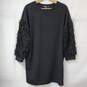 M Made in Italy Black Sparkle Knit LS Midi Dress Women's XL NWT image number 1