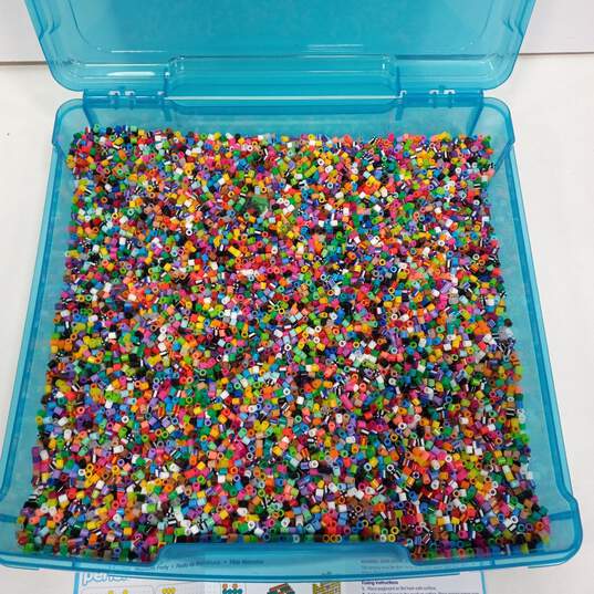 Set of Assorted Multicolor Pixel Beads Art Supplies Kit In Plastic Case image number 2