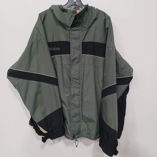 Men’s Columbia Interchange Hooded Rain Jacket Sz XXL image number 1